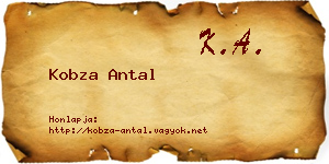Kobza Antal névjegykártya